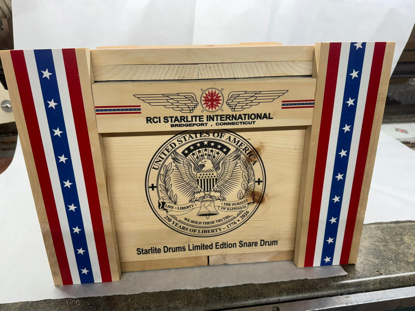 RCI Starlite 250th Anniversary commemorative box seal detail