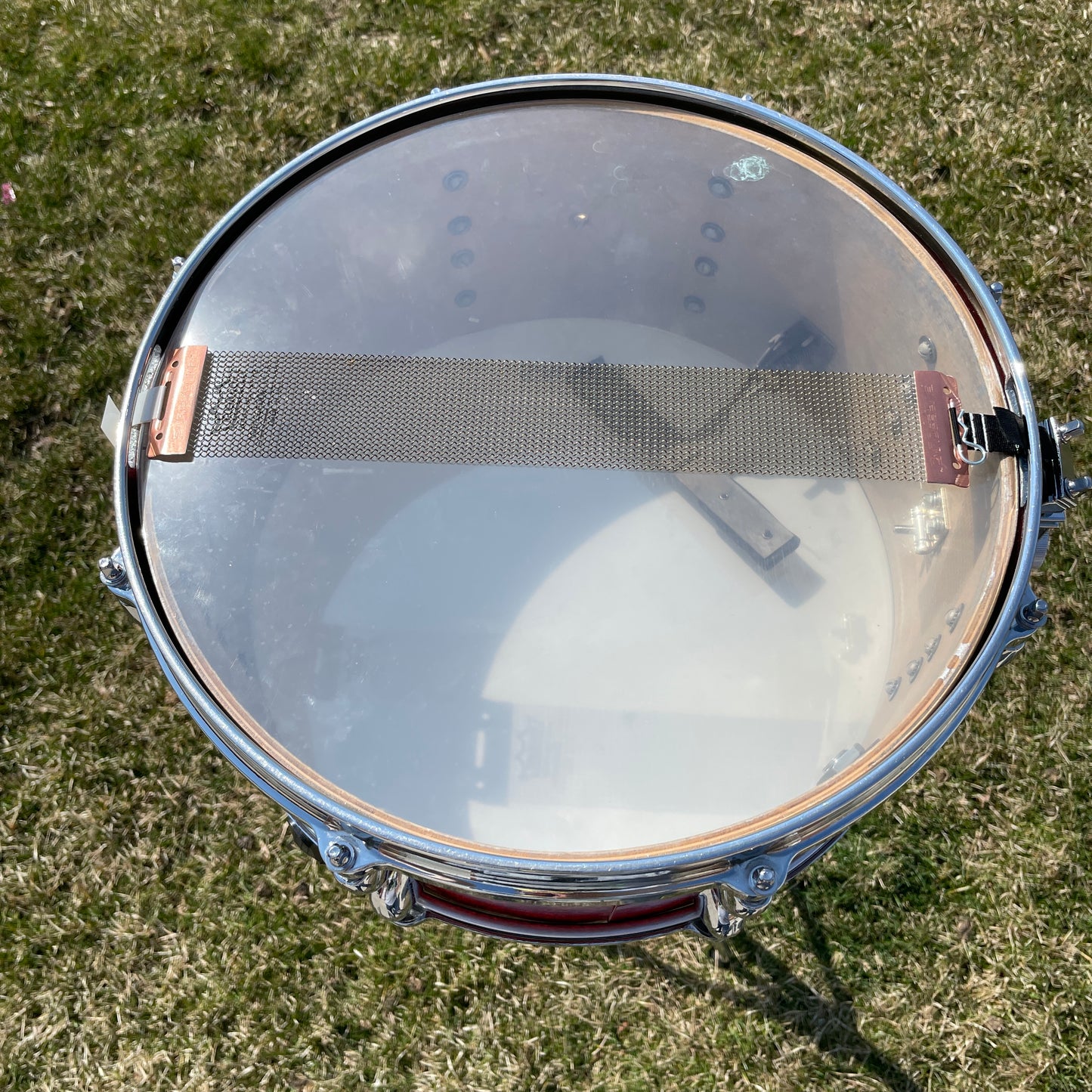 1960s Gretsch 6.5x14 Floor Show Model 4153 Snare Drum Tangerine Sparkle Rewrap