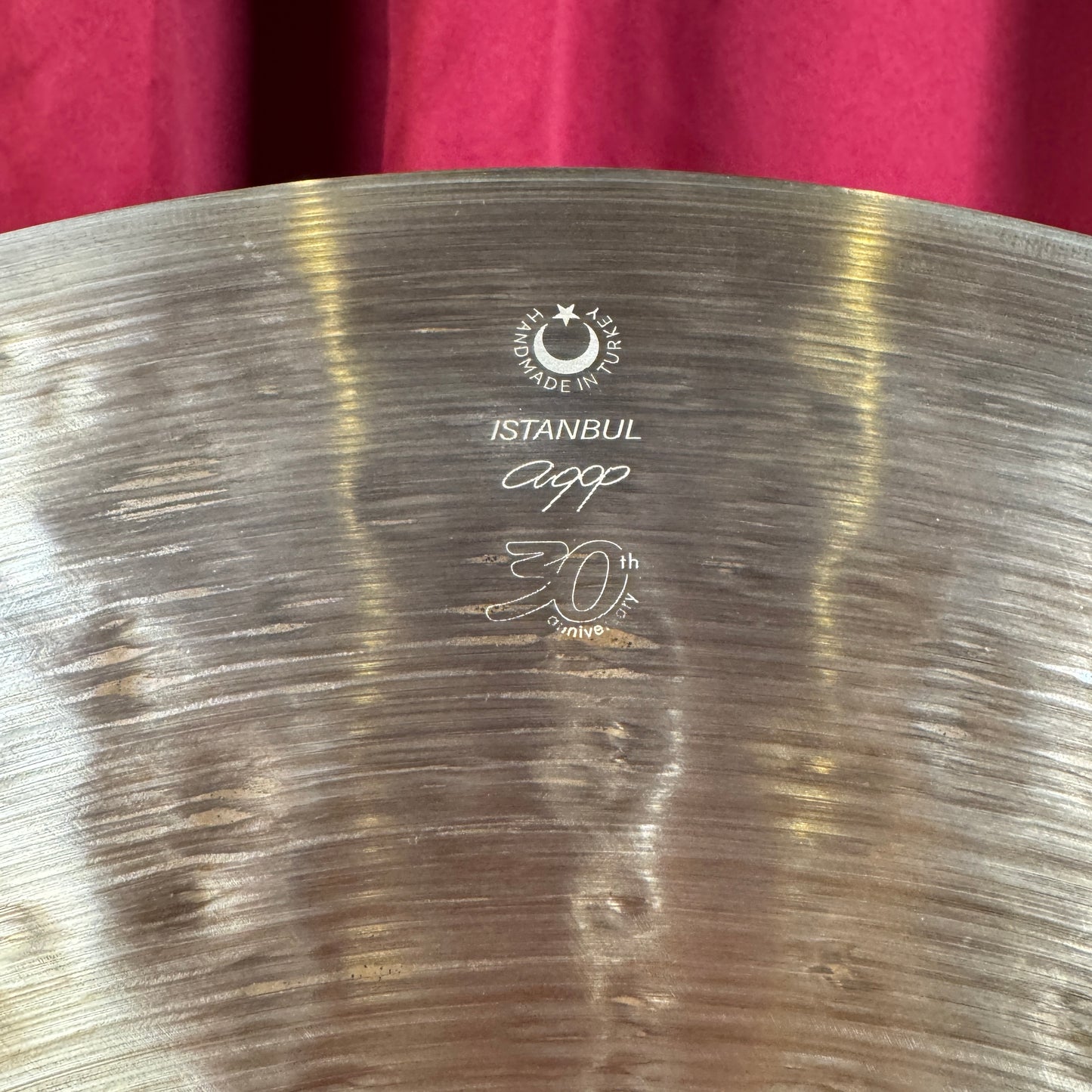 22" Istanbul Agop 30th Anniversary Medium Ride Cymbal 2518g *Video Demo*
