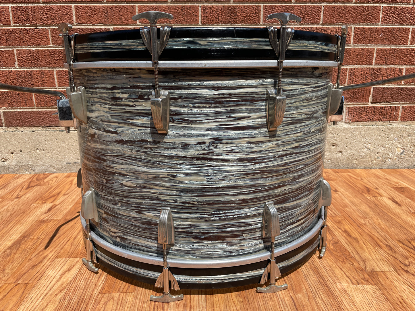 1960s Ludwig 14x22 Hollywood Bass Drum Single Oyster Blue Pearl