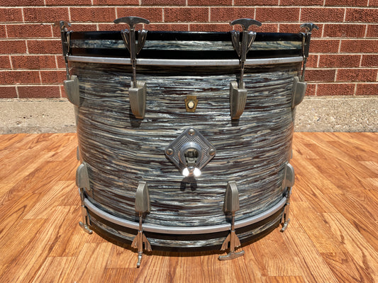 1960s Ludwig 14x22 Hollywood Bass Drum Single Oyster Blue Pearl