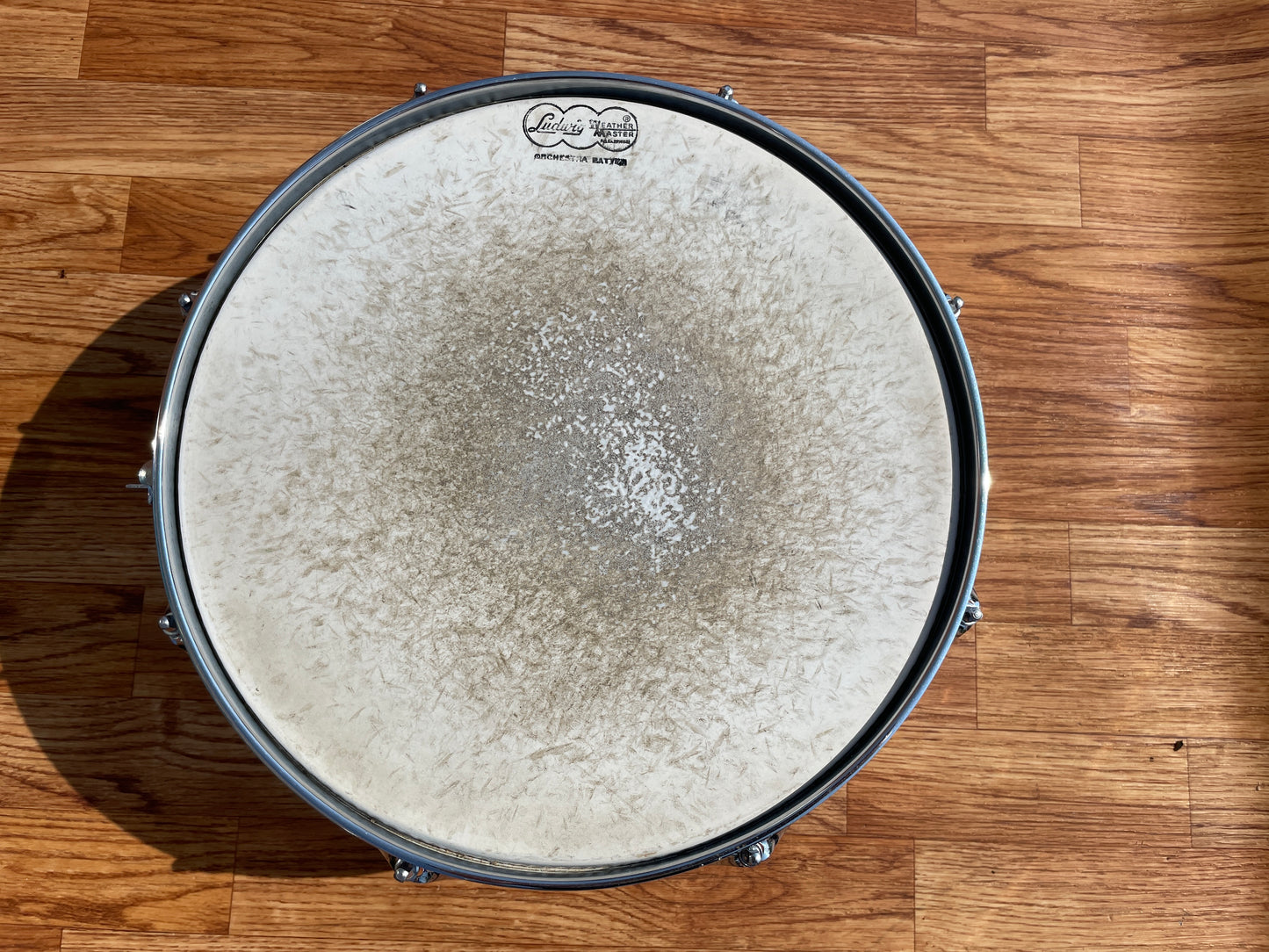 1966 Ludwig Jazz Festival 5x14 No. 908P Snare Drum Sky Blue Pearl
