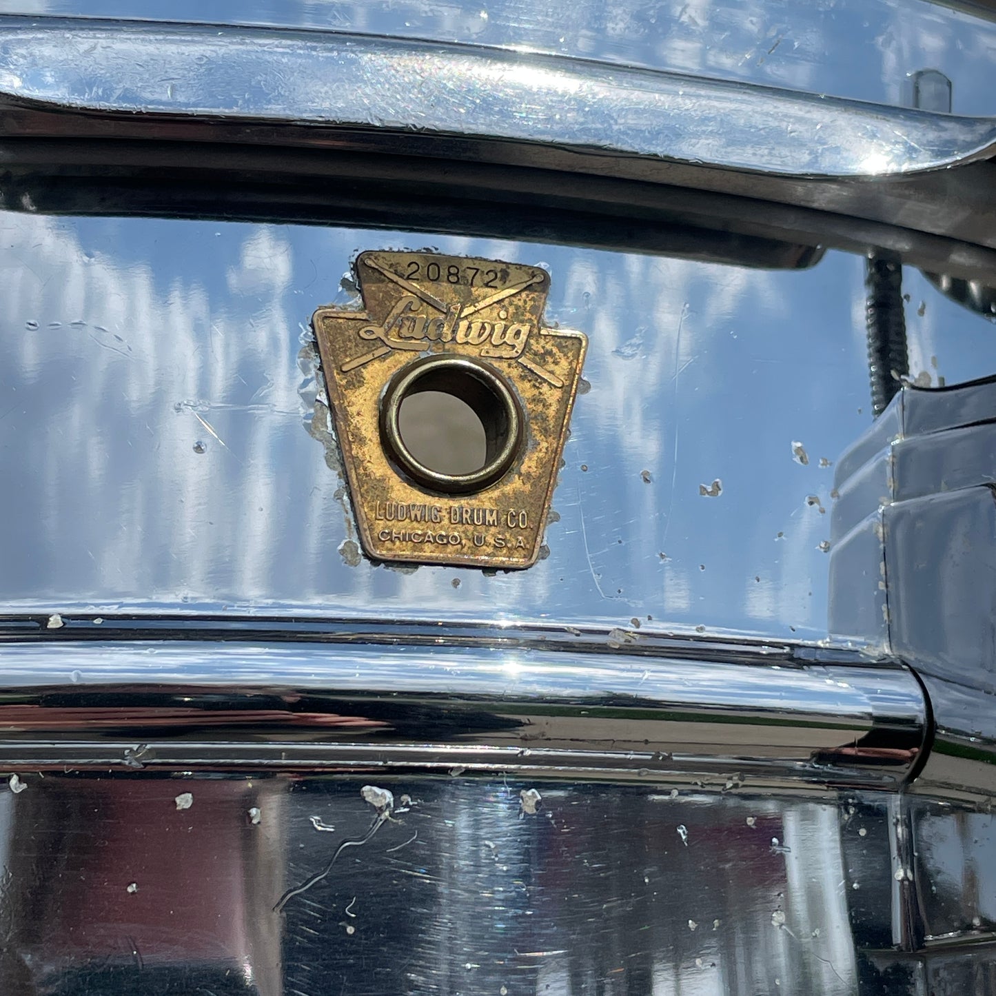 1964 Ludwig 5x14 LM400 Supraphonic Snare Drum w/ COB Hoops