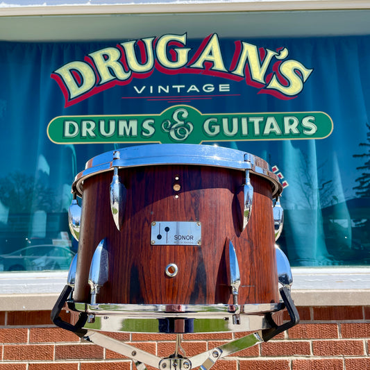 1960s Sonor Teardrop 9x13 Tom Drum Rosewood