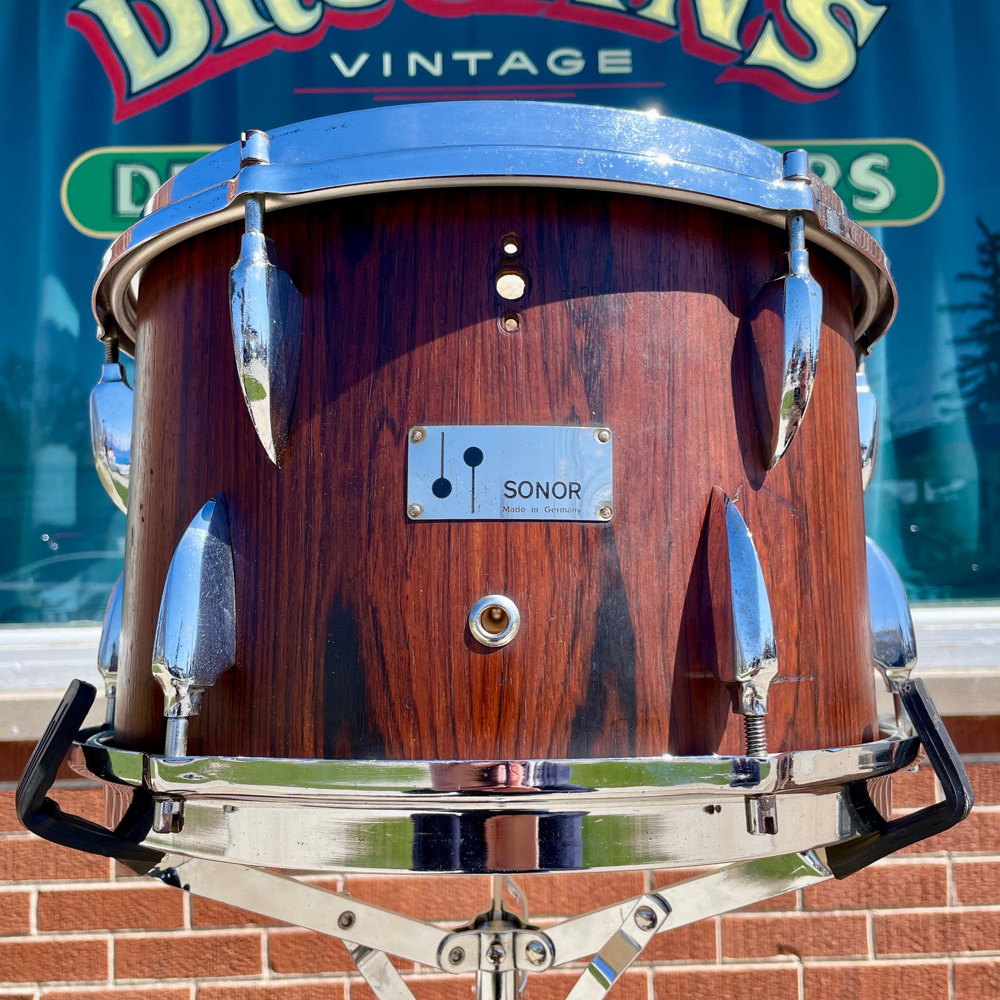1960s Sonor Teardrop 9x13 Tom Drum Rosewood