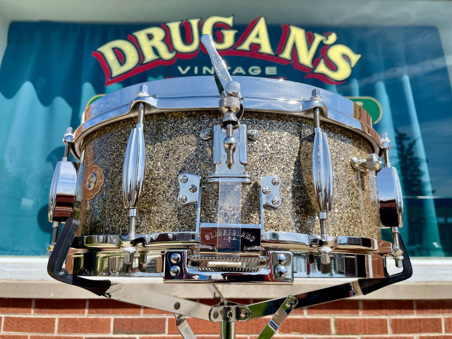 Slingerland Radio King 3-Ply Mahogany/Poplar Drum Set Gold Glass Glitter 20/12/14 w/ 5.5x14 Snare