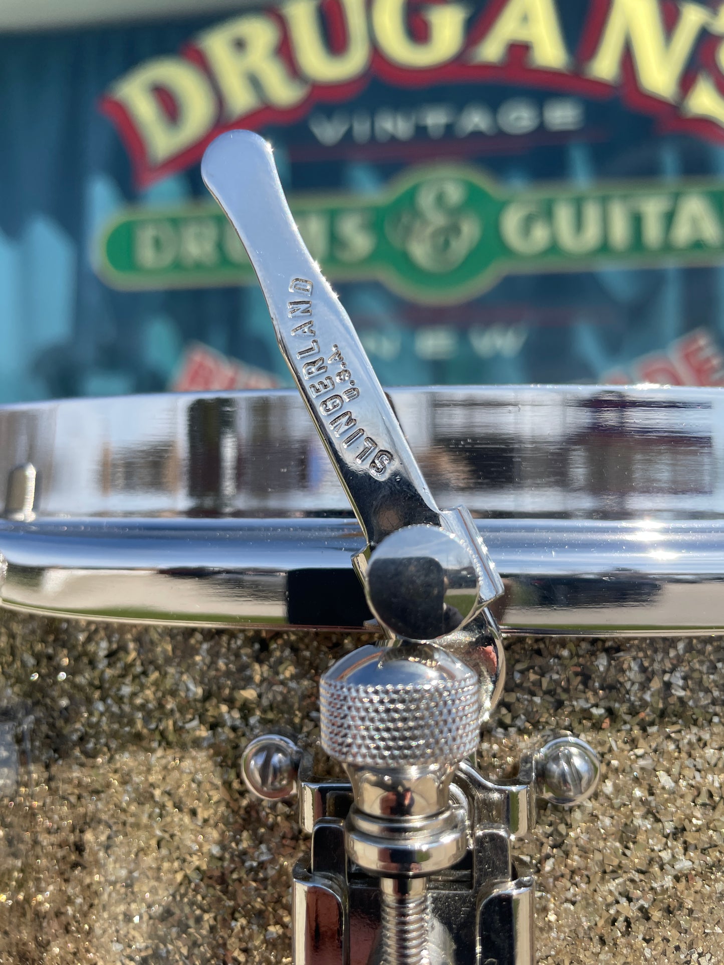 Slingerland Radio King 5.5x14 Solid Maple Snare Drum Gold Glass
