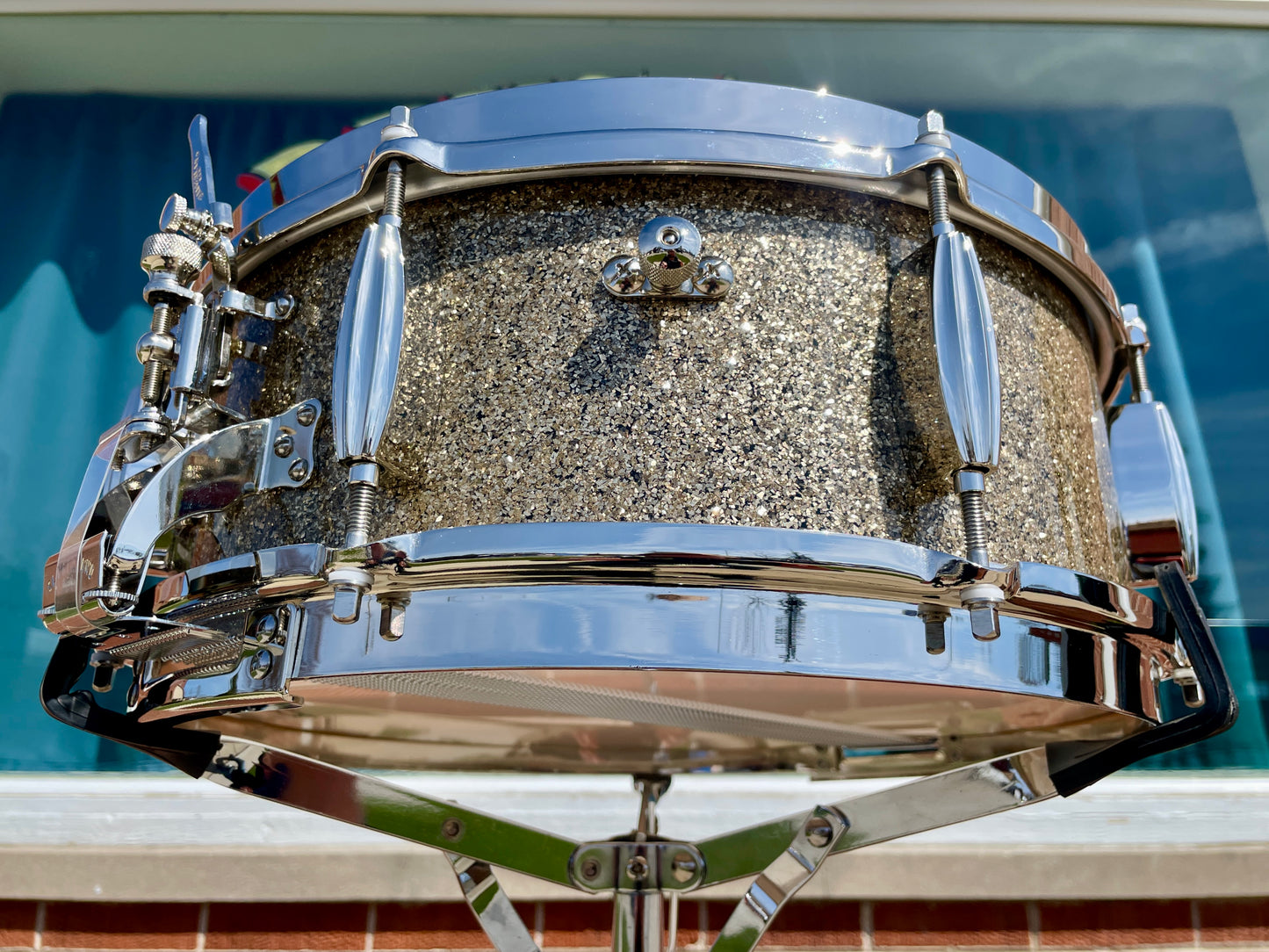 Slingerland Radio King 3-Ply Mahogany/Poplar Drum Set Gold Glass Glitter 20/12/14 w/ 5.5x14 Snare