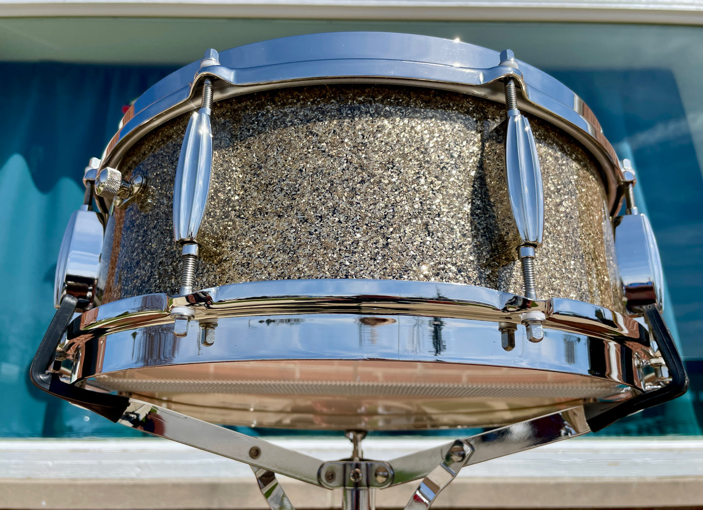 Slingerland Radio King 3-Ply Mahogany/Poplar Drum Set Gold Glass Glitter 20/12/14 w/ 5.5x14 Snare