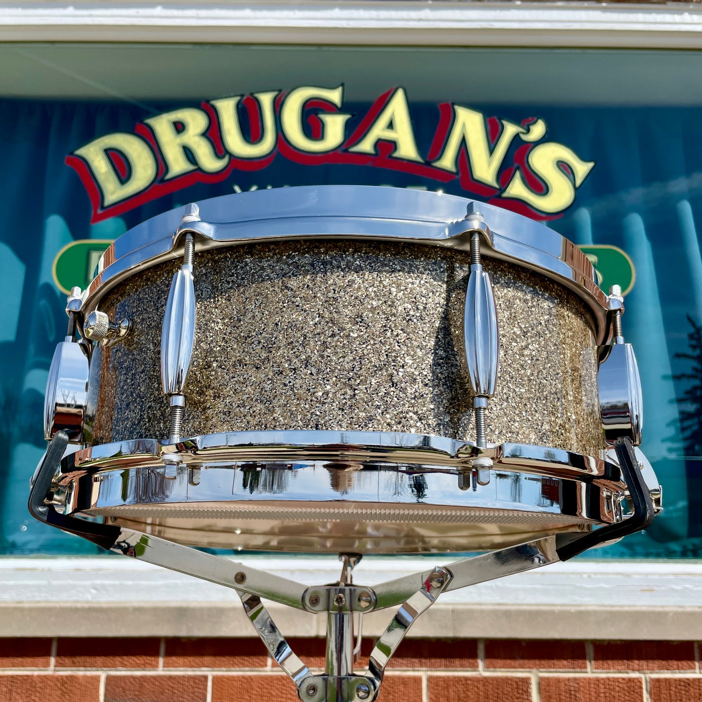 Slingerland Radio King 3-Ply Mahogany/Poplar Drum Set Gold Glass Glitter 20/12/14 w/ 5.5x14 Snare