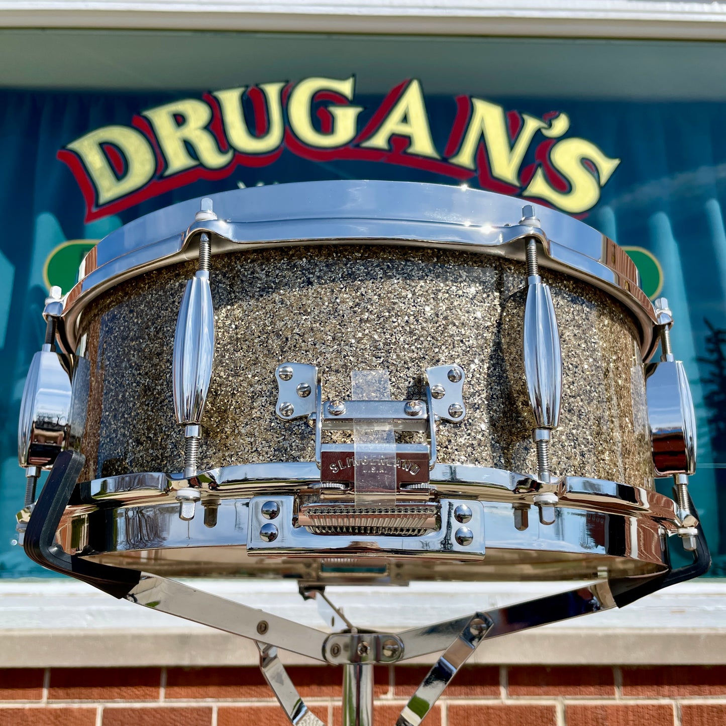 Slingerland Radio King 3-Ply Mahogany/Poplar Drum Set Gold Glass Glitter 20/12/14 w/ 5.5x14 Snare