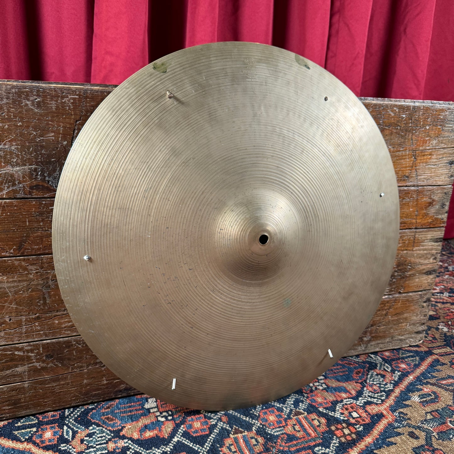 20" Zildjian A 1950s Small Stamp Sizzle Ride Cymbal w/ Rivets 1964g *Video Demo*