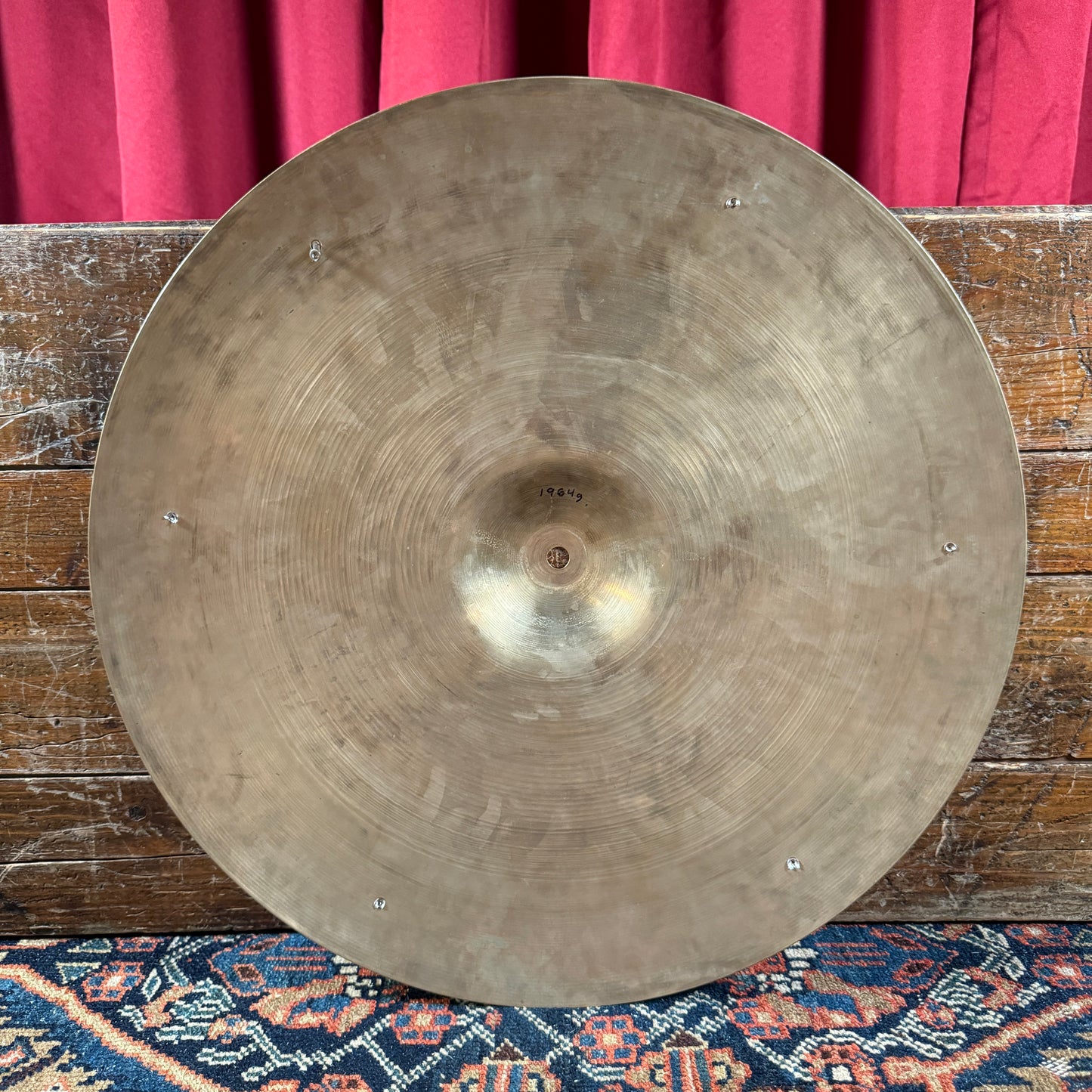 20" Zildjian A 1950s Small Stamp Sizzle Ride Cymbal w/ Rivets 1964g *Video Demo*