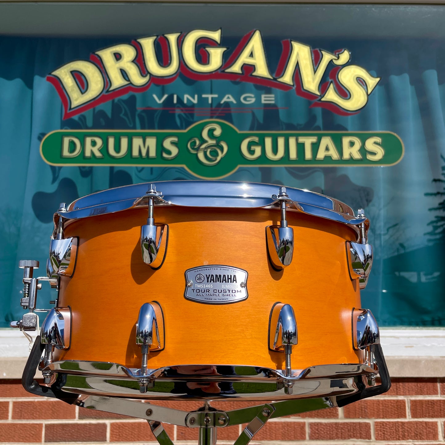 Yamaha TMS−1465CRS Tour Custom Maple 6.5x14 Snare Drum Caramel Satin