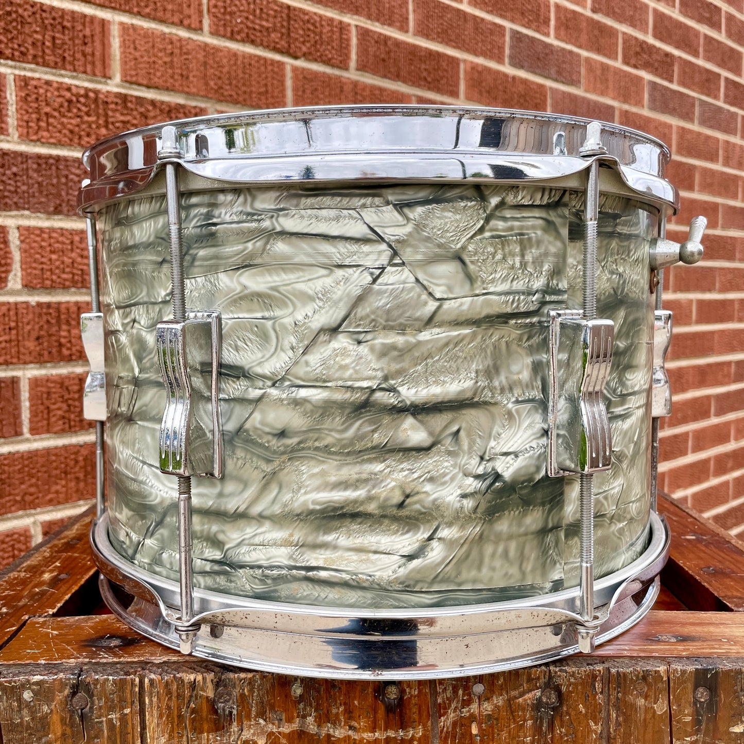 1960s Ludwig 8x12 Tom Drum Sky Blue Pearl