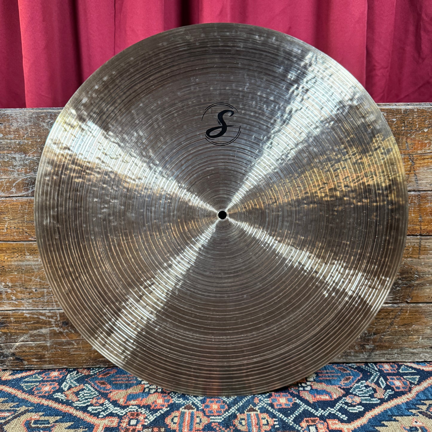 22" Seifried Cymbals Flat Ride Cymbal 2446g BL86  *Video Demo*