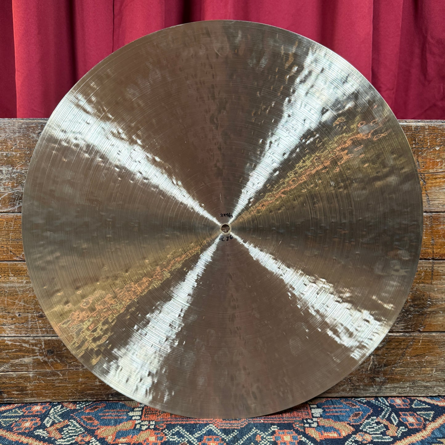 22" Seifried Cymbals Flat Ride Cymbal 2446g BL86  *Video Demo*