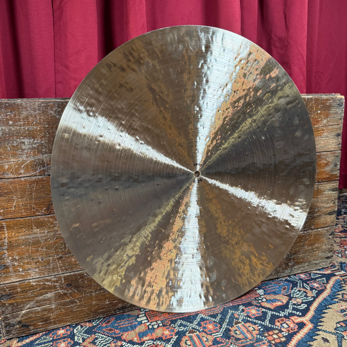 22" Seifried Cymbals Flat Ride Cymbal 2446g BL86  *Video Demo*