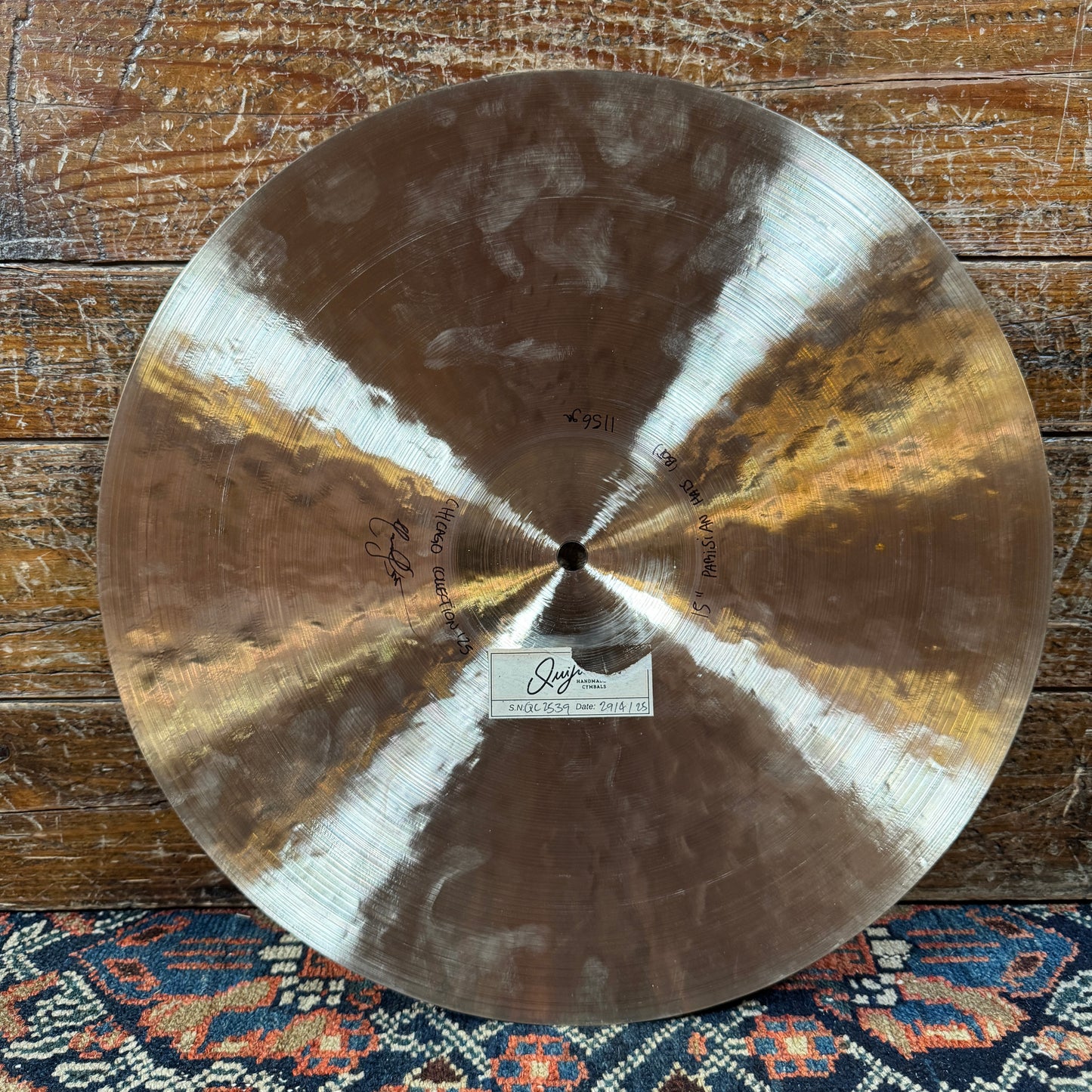 15" Quijano Parisian Hi-Hat Cymbal Pair 955g/1156g *Video Demo*