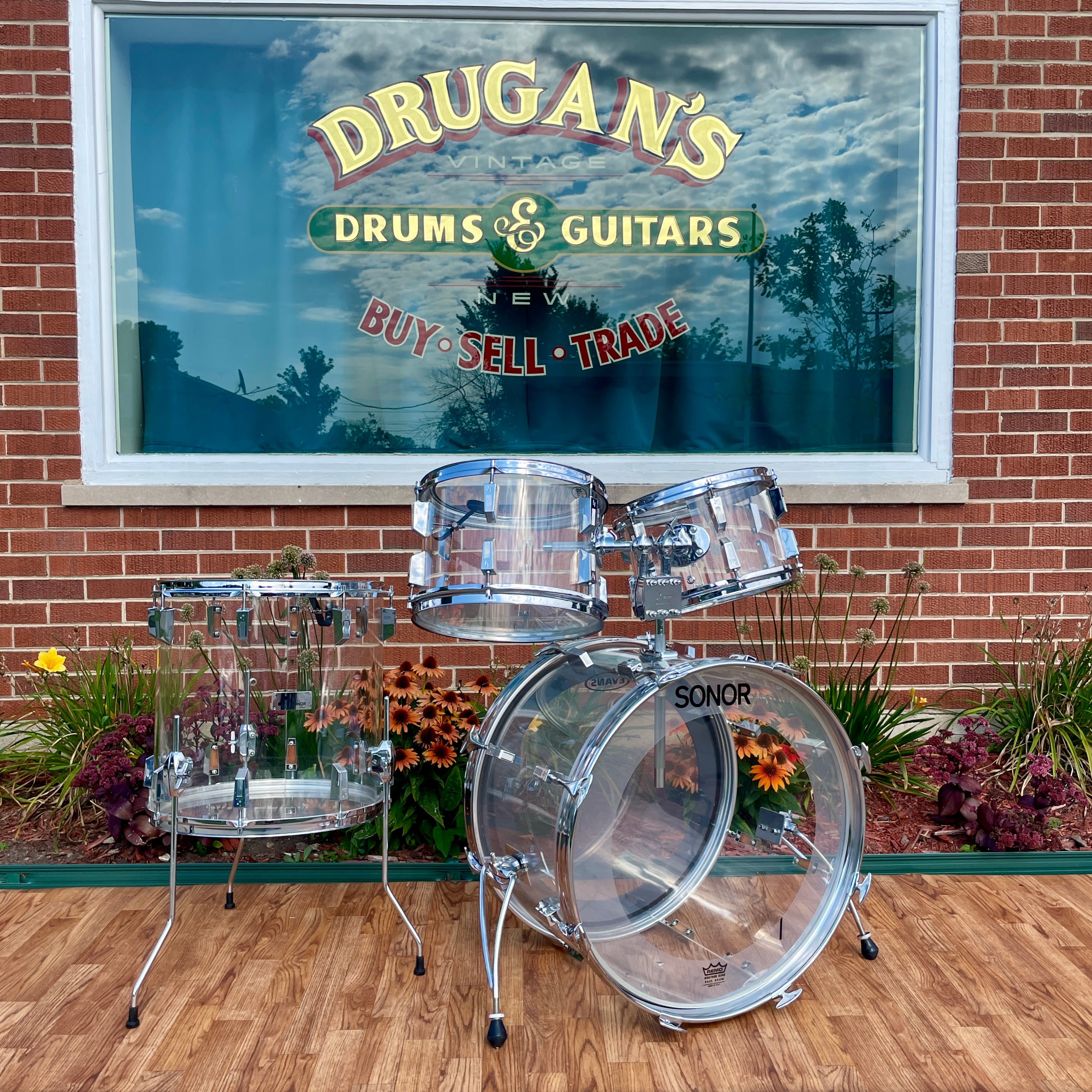 1970s Sonor "Acryl" Clear Acrylic Drum Set 22/12/13/16 – Drugan's Drums ...