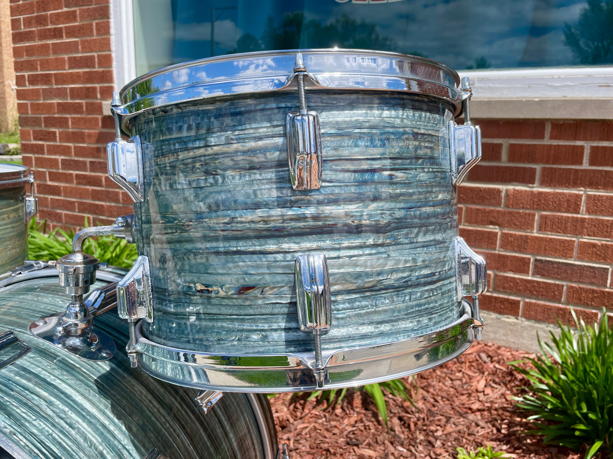 1960s Rogers Dayton Era Drum Set Blue Strata 22/13/16