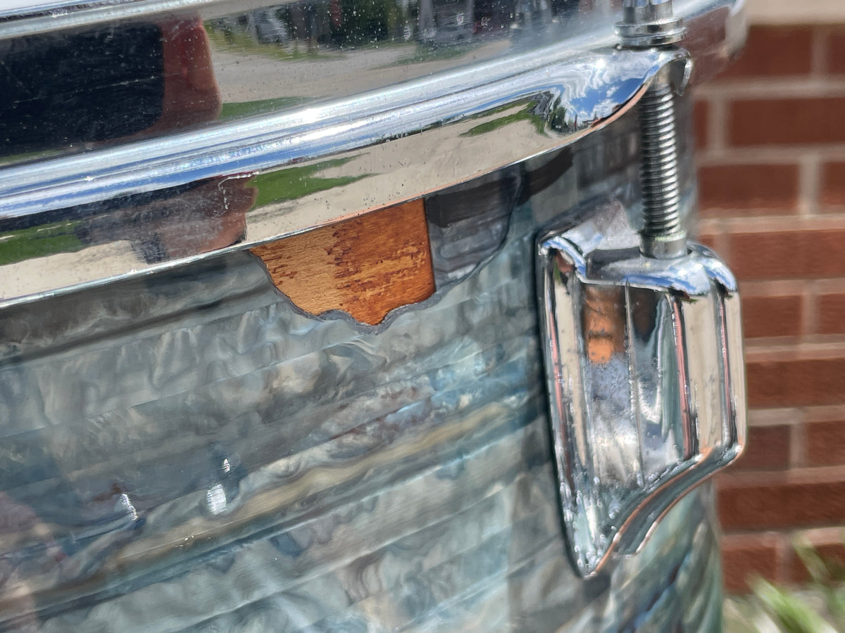 1960s Rogers Dayton Era Drum Set Blue Strata 22/13/16