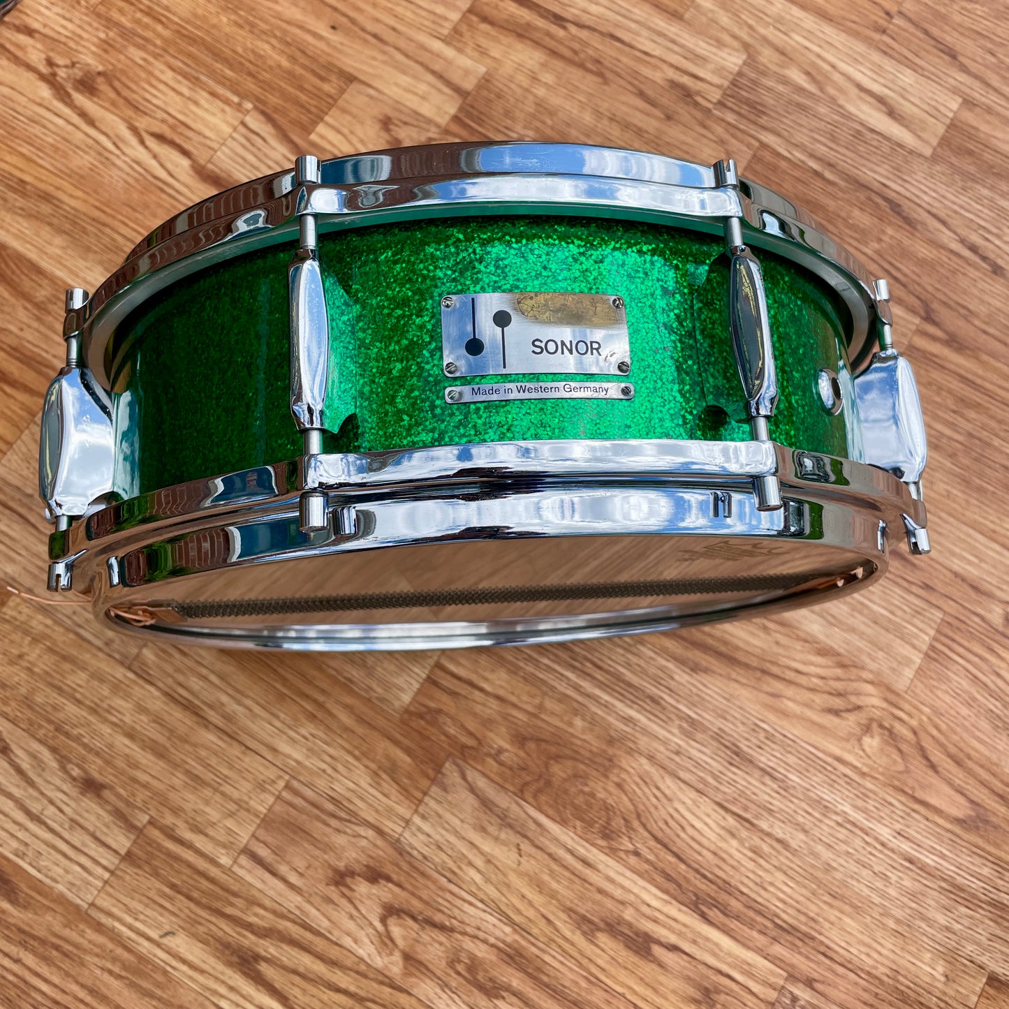 1960s Sonor Teardrop Drum Set Green Sparkle Rewrap 20/12/13/16 w/ 5x14 Snare