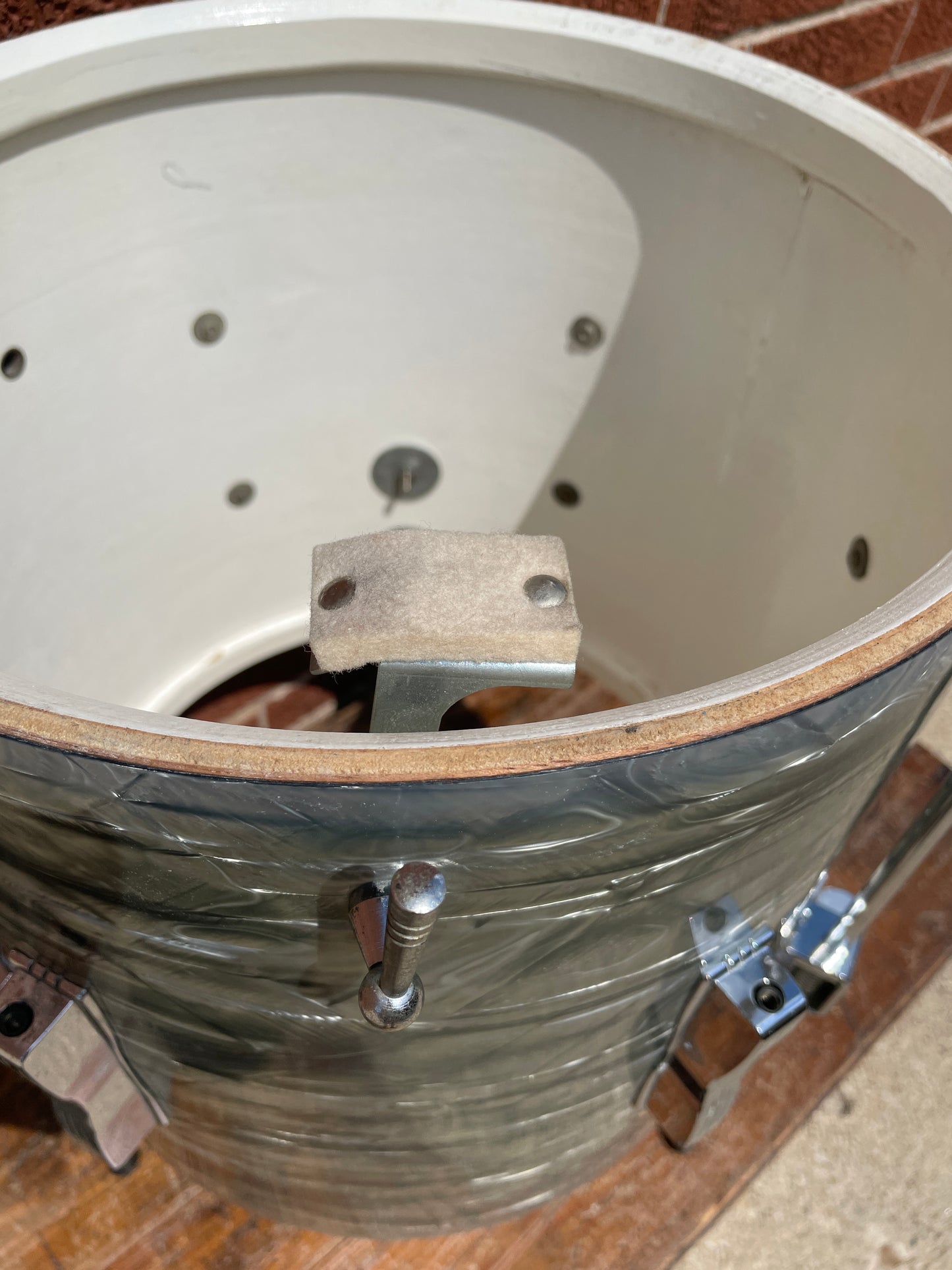 1960s Ludwig 14x14 Tom Drum Sky Blue Pearl