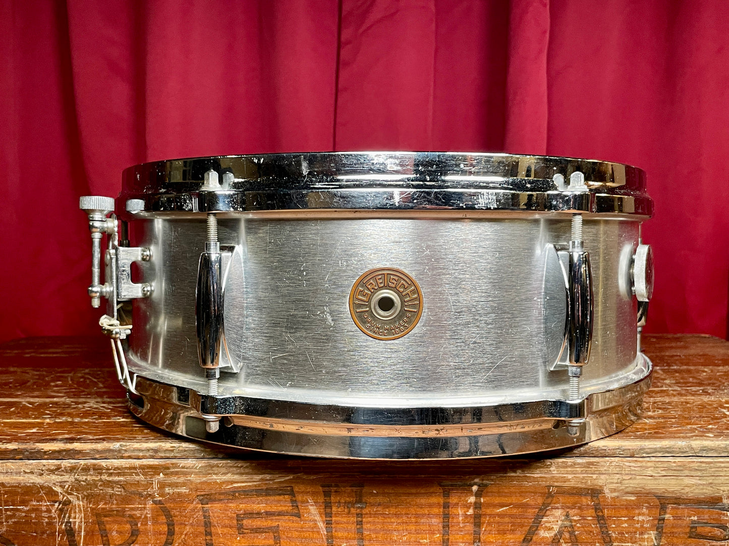 1960s Gretsch 4106 6T 5x14 Brushed Aluminum Snare Drum