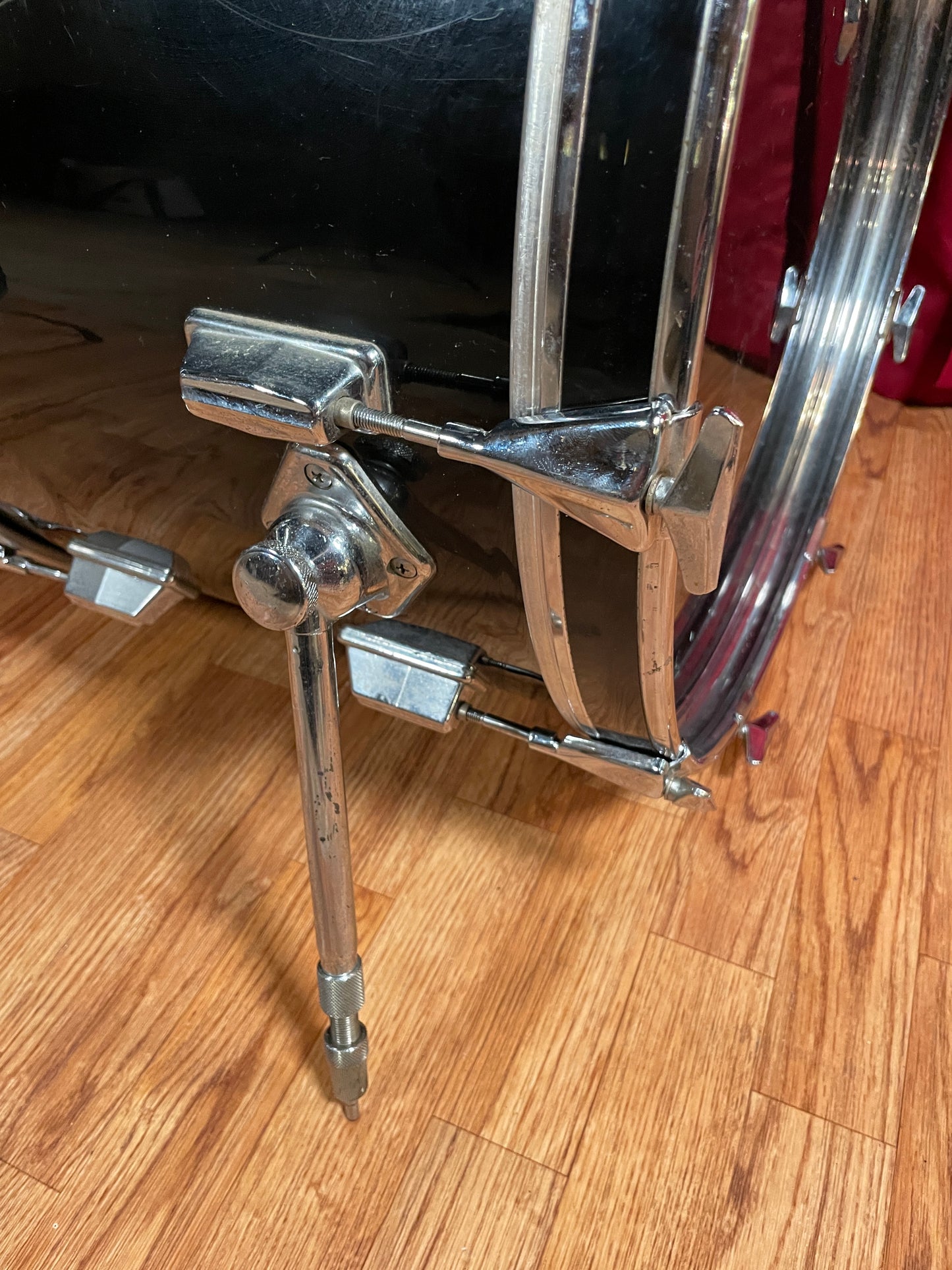 1970s Pearl Wood Fiberglass Drum Set 22/12/13/16 Jet Black *Video Demo*