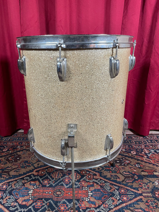 Vintage 16x16 Floor Tom Drum Silver Sparkle MIJ / Japan