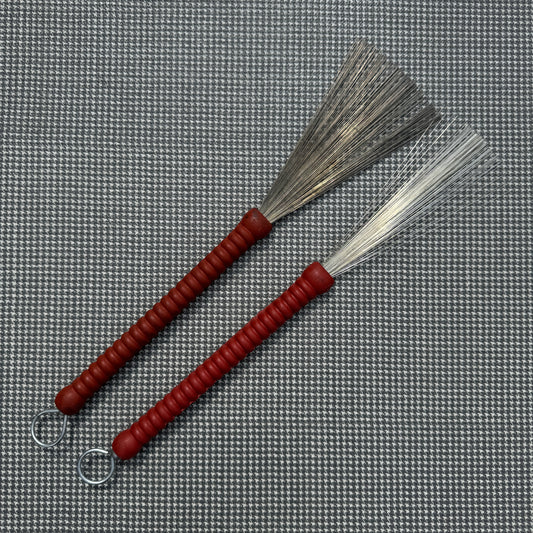 1950s WFL / Ludwig No. 190 Red Ribbed Model Retractable Brushes