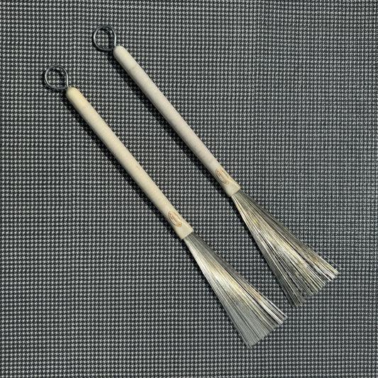 1960s Ludwig No. 195 White Plastic Model Retractable Brushes