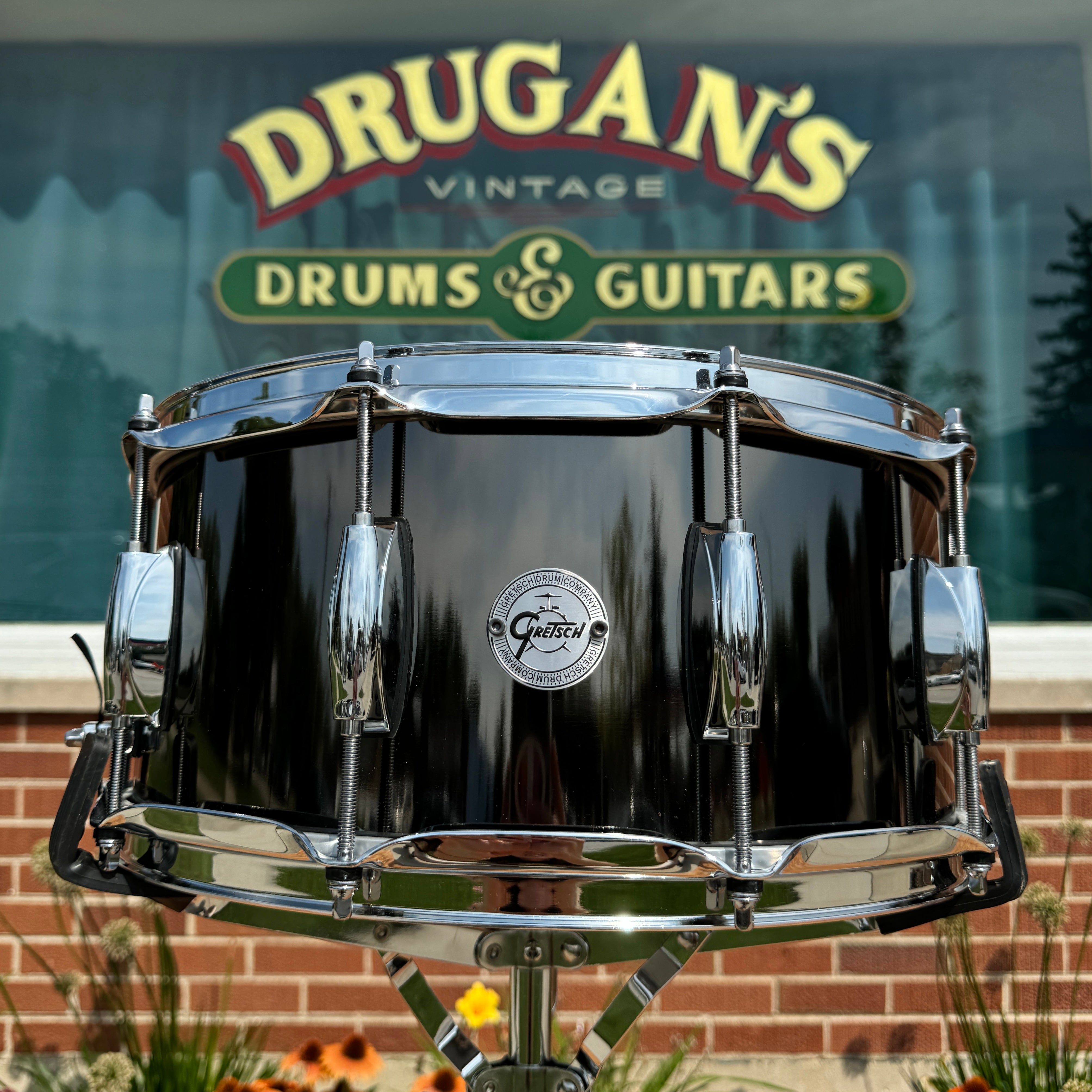 Gretsch 6.5x14 Full Range Black Nickel Over Steel Snare Drum S1
