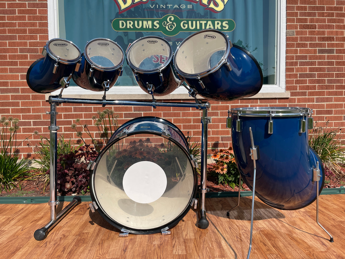 1970s North Drums Nexus Drum Set Blue 6/8/10/12/14/22 *Video Demo*