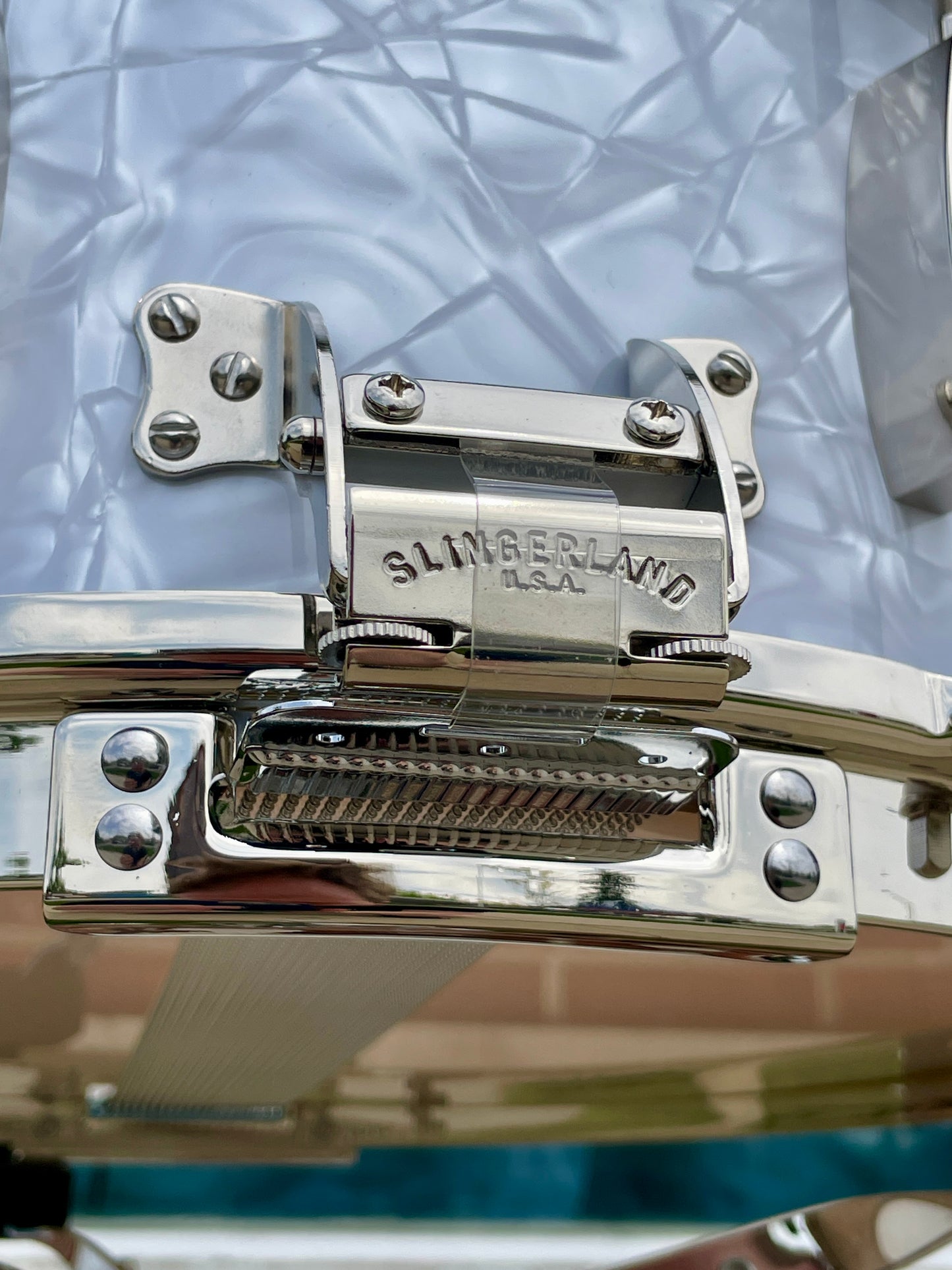 Slingerland Gene Krupa Limited Edition Radio King 6.5x14 Solid Maple Snare Drum White Marine Pearl