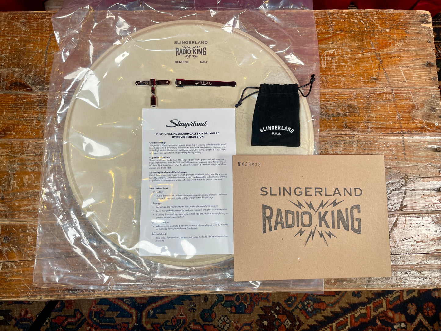 Slingerland Gene Krupa Limited Edition Radio King 6.5x14 Solid Maple Snare Drum White Marine Pearl