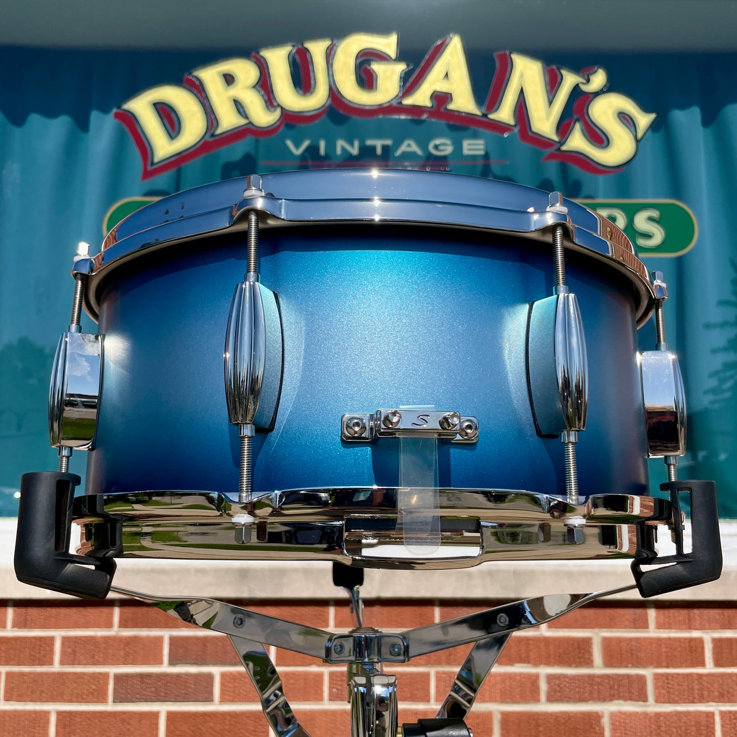 Slingerland Radio King 3-Ply Mahogany/Poplar Drum Set Silver & Blue Lacquer 24/13/16 w/ 6.5x14 Snare