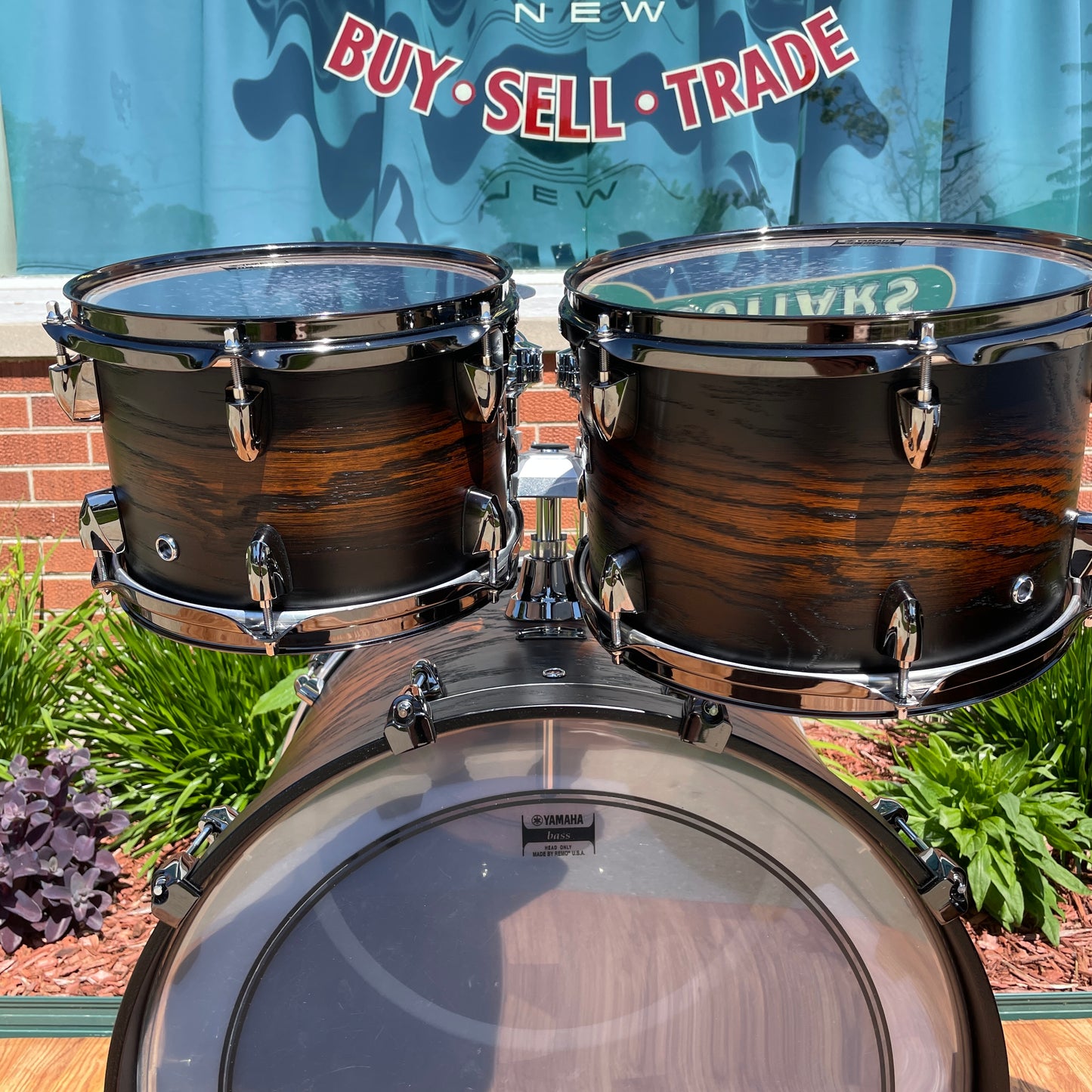 Yamaha Live Custom Hybrid Oak Drum Set UZU Earth Sunburst 22/10/12/16