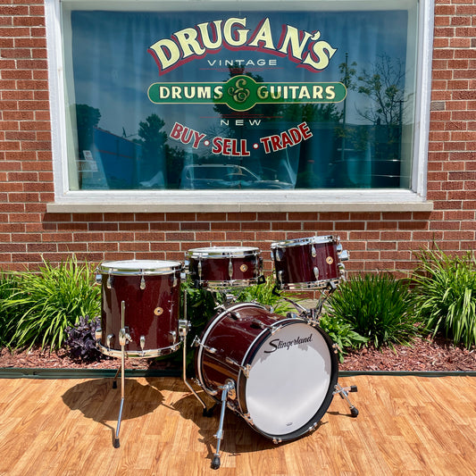 Slingerland Radio King 3-Ply Mahogany/Poplar Drum Set Maroon Glass Glitter 18/12/14 w/ 5.5x14 Snare