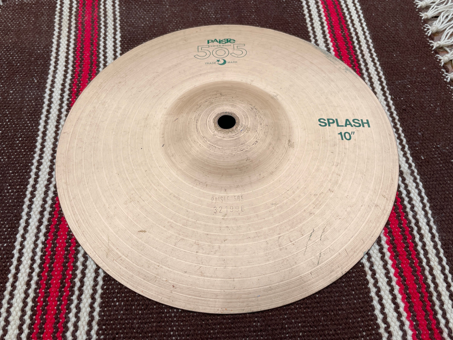 10" Paiste 505 1980s Splash Cymbal 302g Green Label  Swiss Made