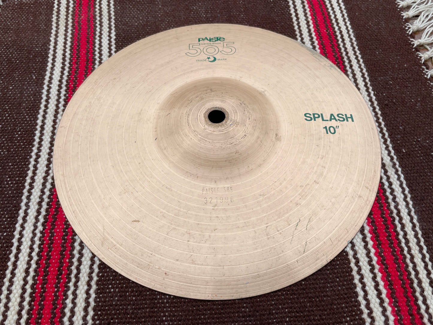10" Paiste 505 1980s Splash Cymbal 302g Green Label Swiss Made