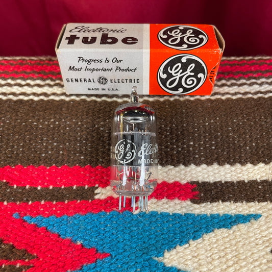 Vintage GE 12AU7A Short Plate Preamp Tube Valve Made In USA #47