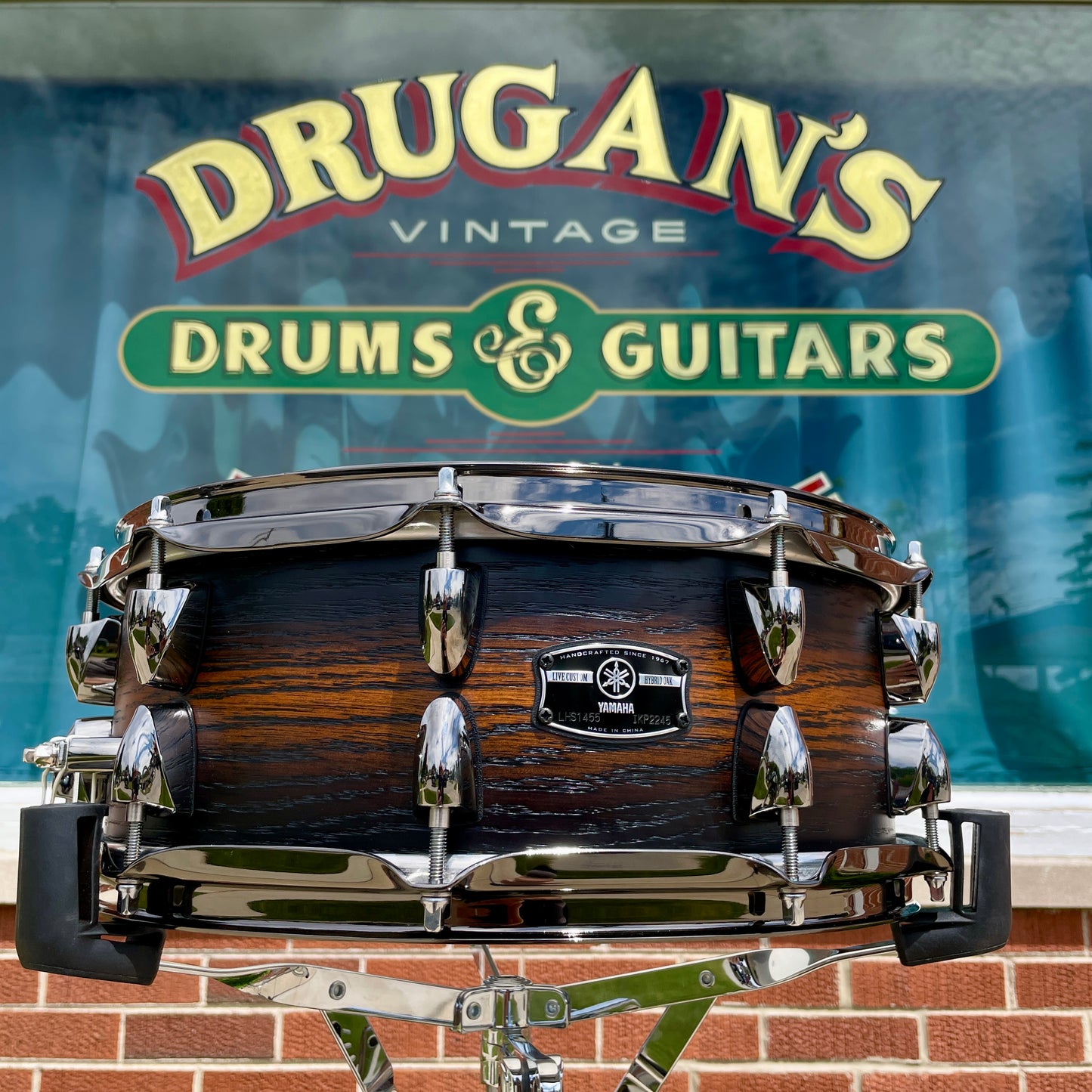Yamaha Live Custom Hybrid Oak 5.5x14 Snare Drum UZU Earth Sunburst