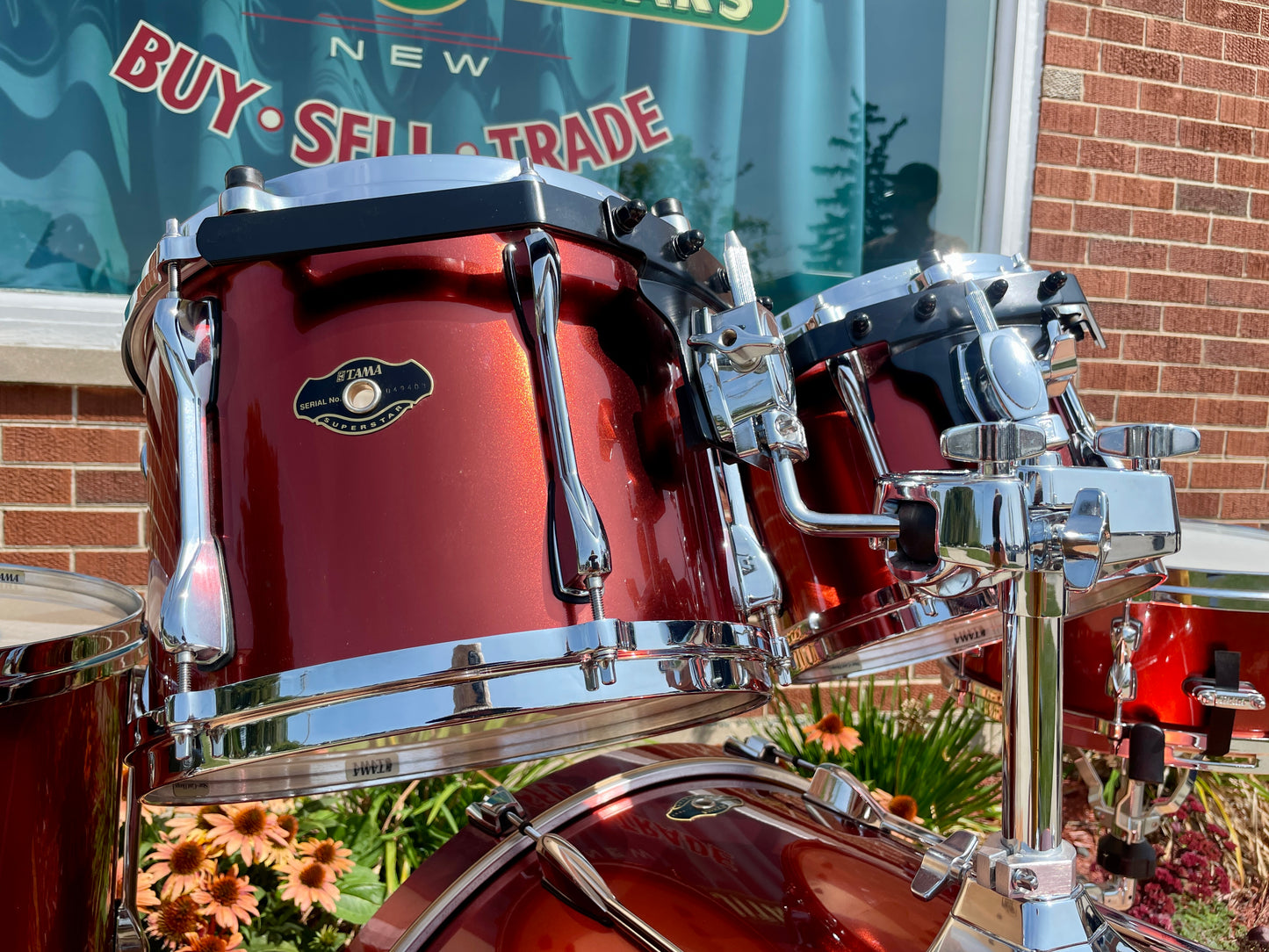 2007 Tama Superstar Drum Set Copper Mist Metallic 22/10/12/14/5.5x14 w/ Hardware