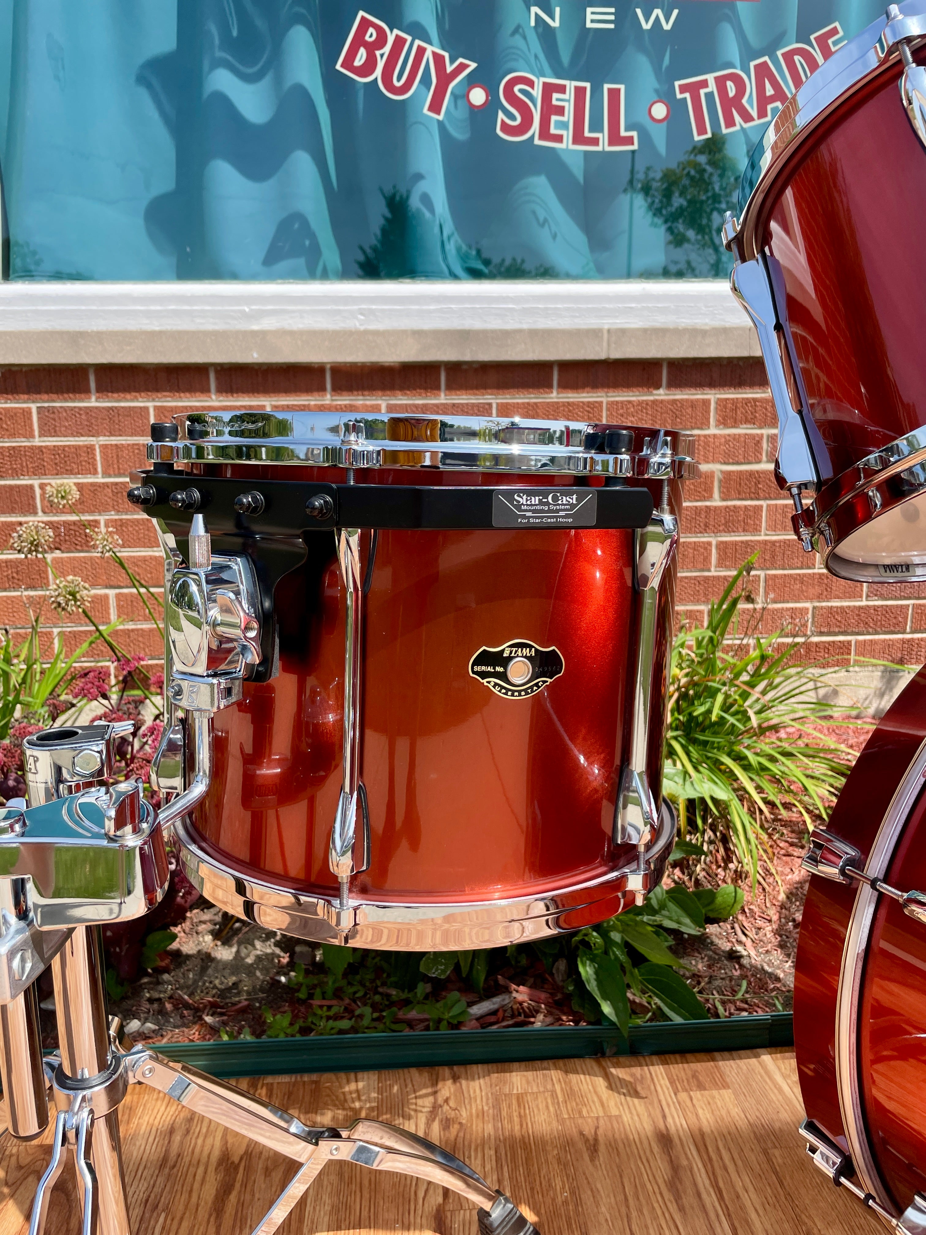 2007 Tama Superstar SK52F Drum Set Copper Mist Metallic 22