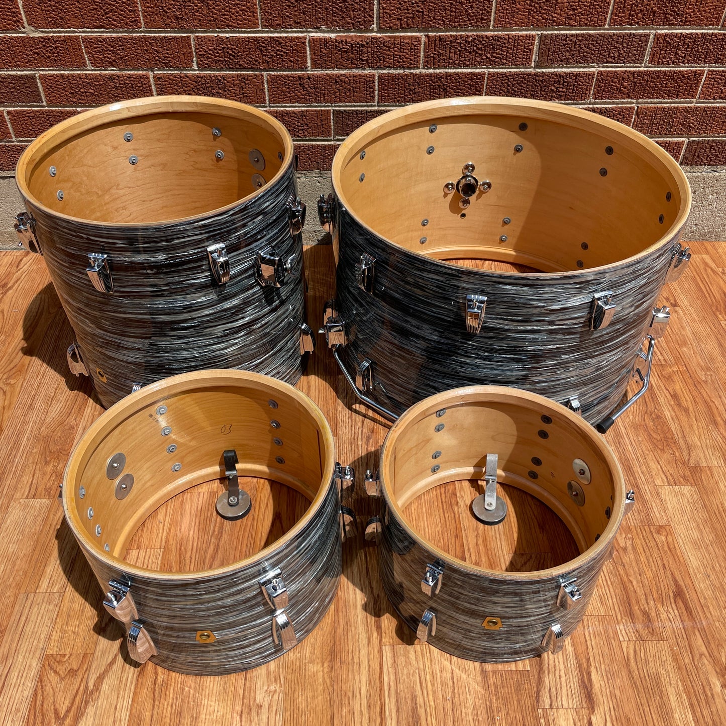 1960s Ludwig Hollywood Outfit Drum Set Oyster Blue Pearl Collectors Grade!