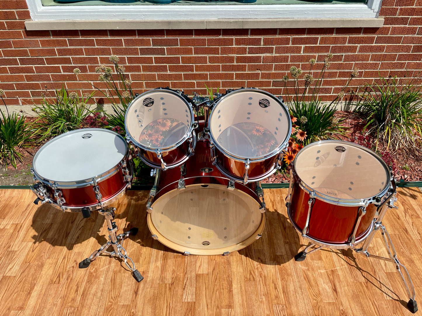 2007 Tama Superstar Drum Set Copper Mist Metallic 22/10/12/14/5.5x14 w/ Hardware