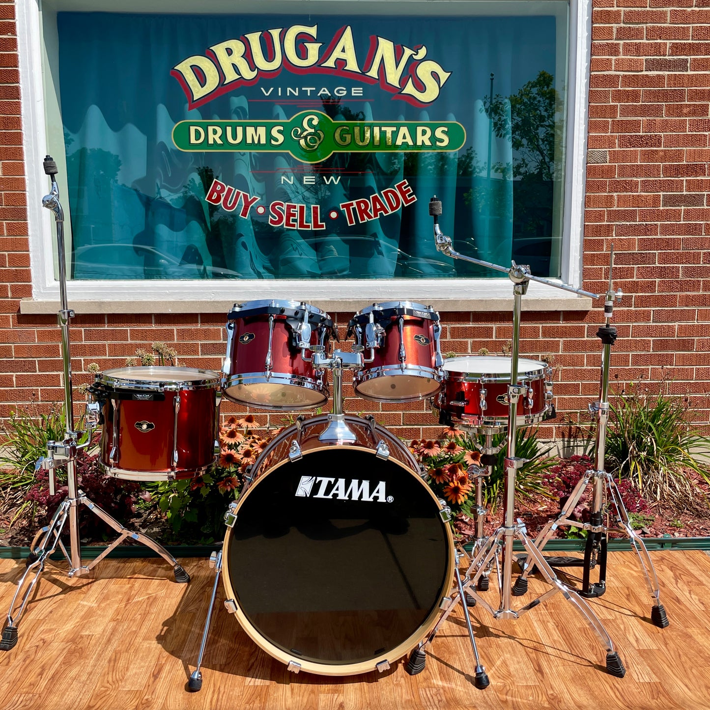 2007 Tama Superstar Drum Set Copper Mist Metallic 22/10/12/14/5.5x14 w/ Hardware