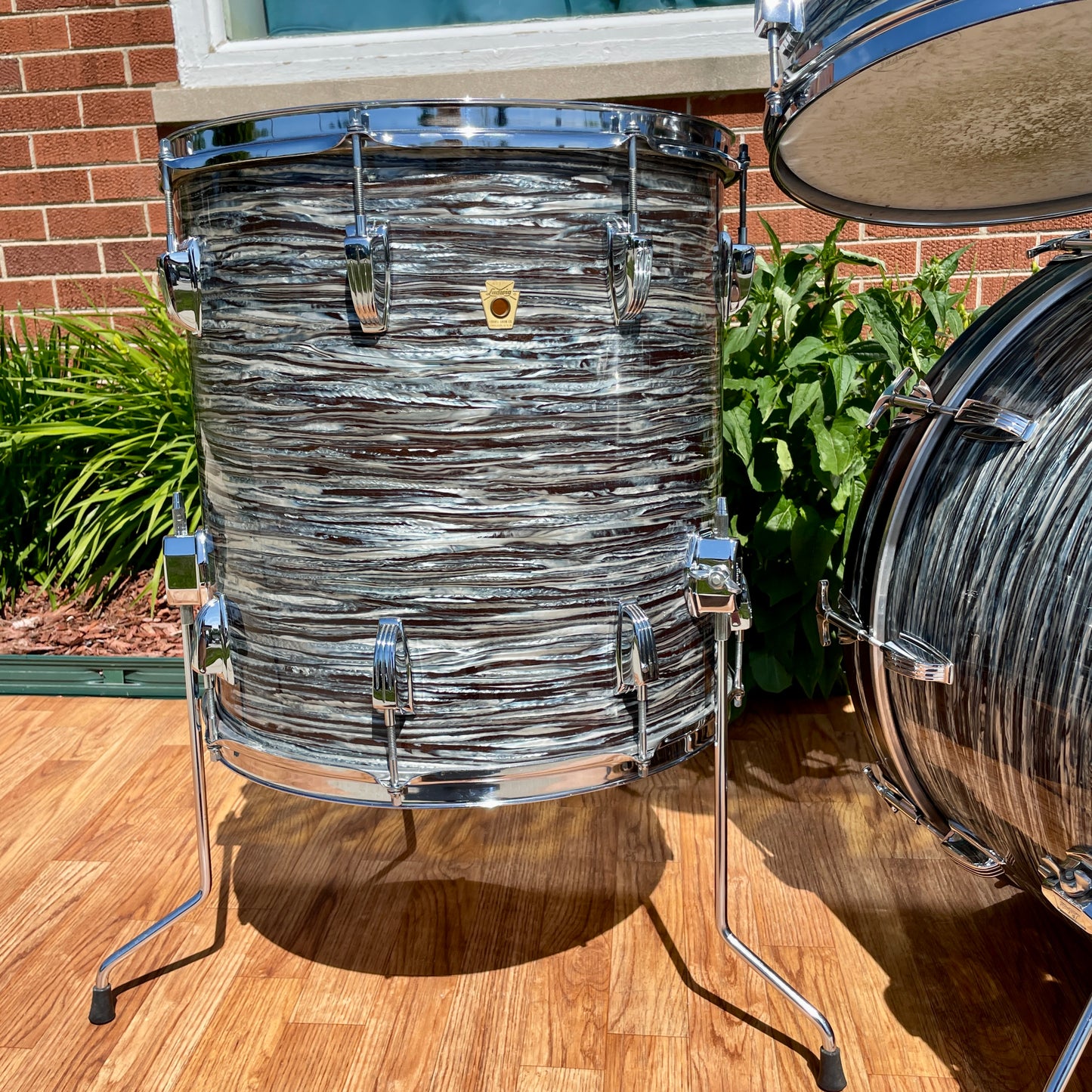 1960s Ludwig Hollywood Outfit Drum Set Oyster Blue Pearl Collectors Grade!